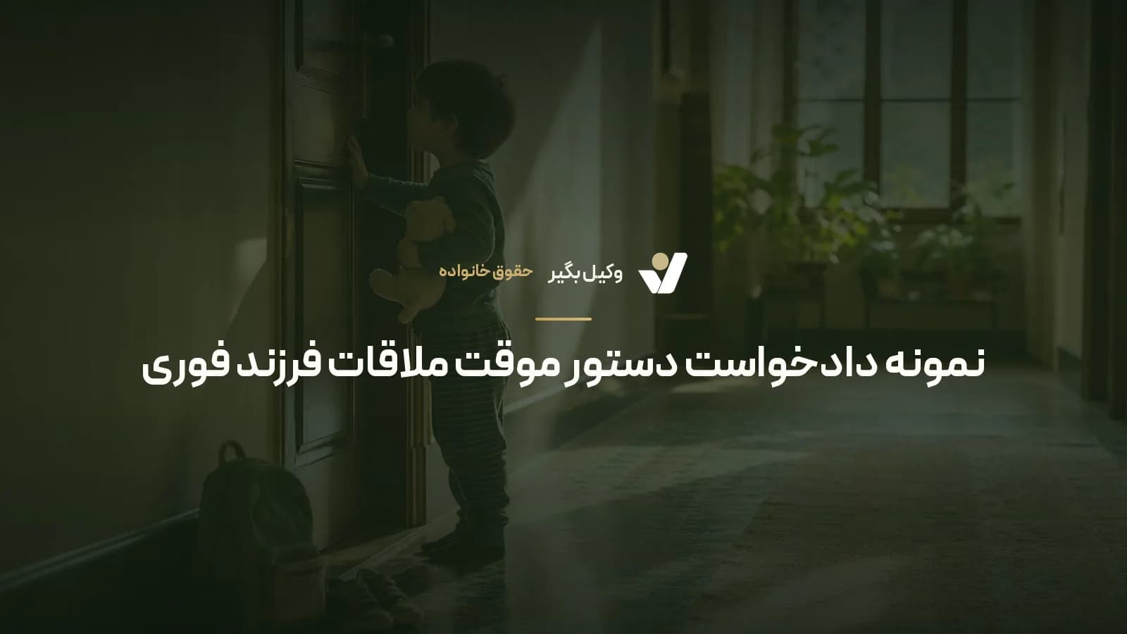 نمونه دادخواست دستور موقت ملاقات فرزند فوری